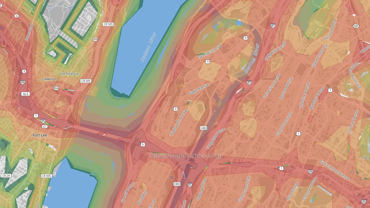 10040, NY Map of Noise Levels in 10040