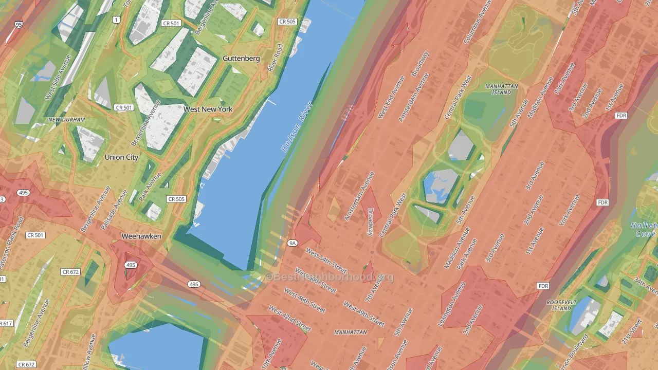 10069, NY Map of Noise Levels in 10069