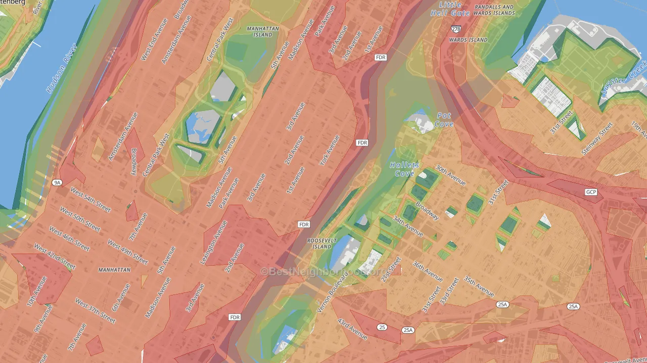 10162, NY Map of Noise Levels in 10162