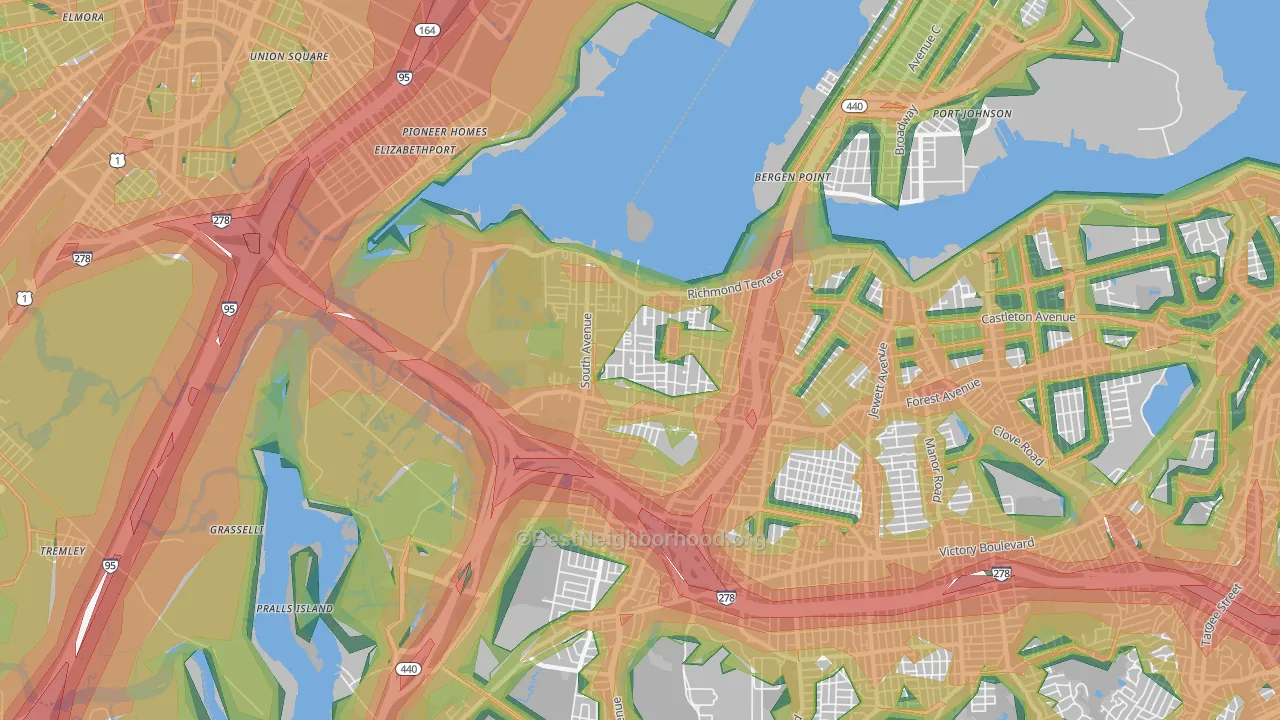 10303, NY Map of Noise Levels in 10303