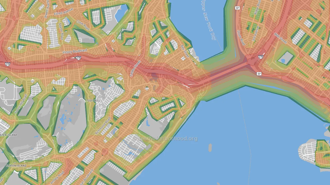10305, NY Map of Noise Levels in 10305