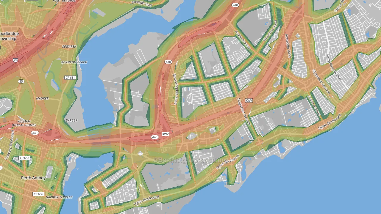10309, NY Map of Noise Levels in 10309