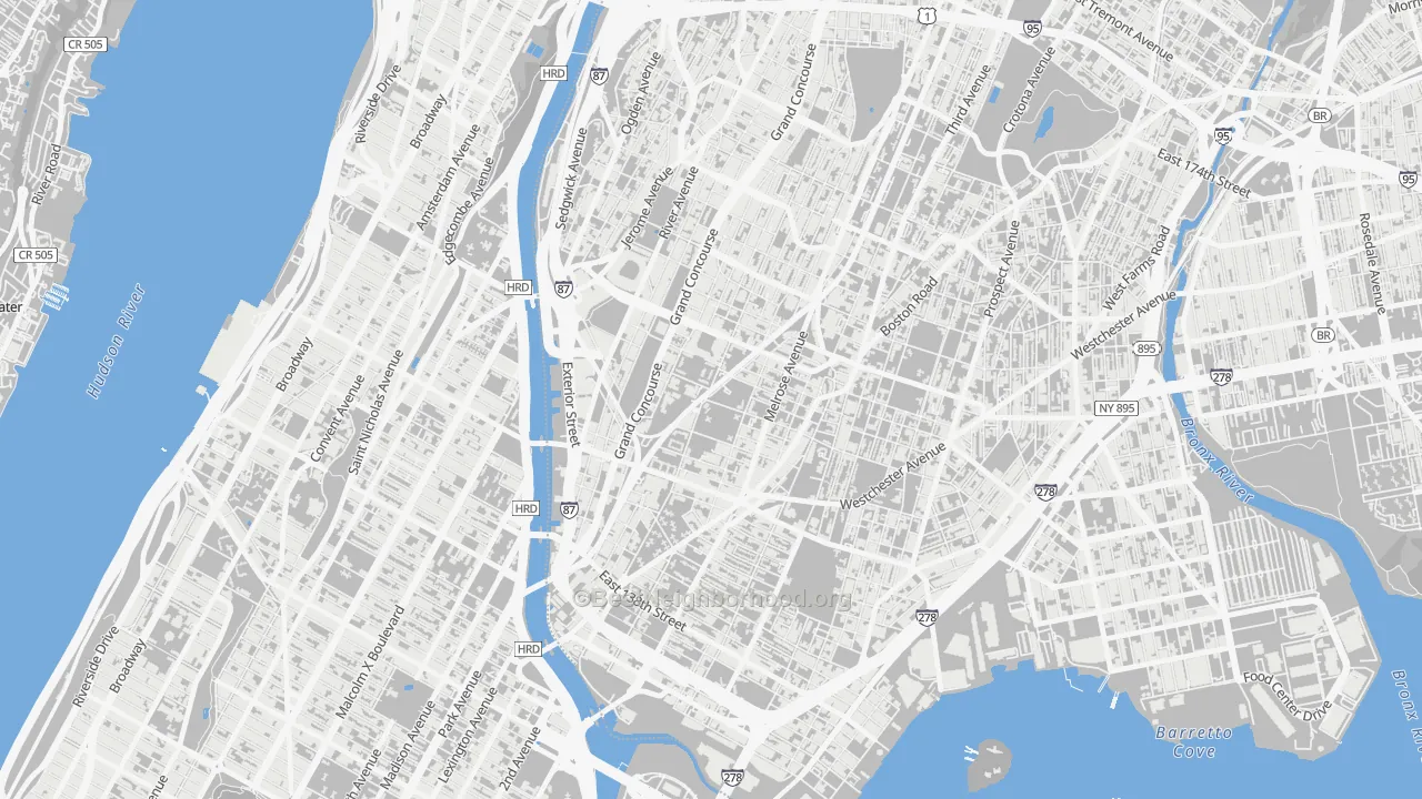 10451, NY Map of Noise Levels in 10451
