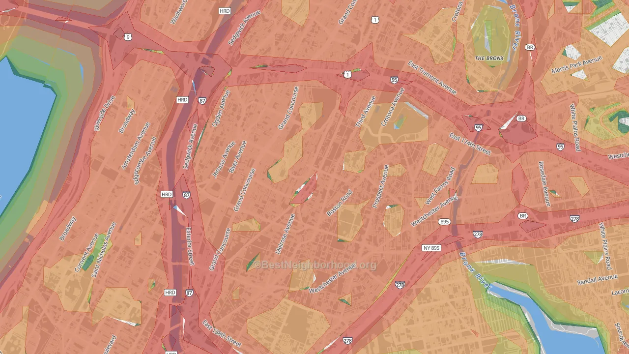 10456, NY Map of Noise Levels in 10456