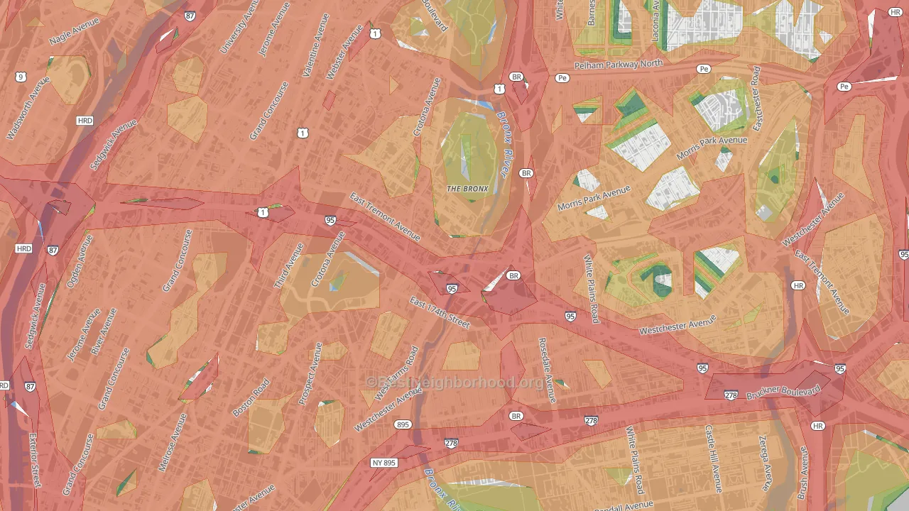 10460, NY Map of Noise Levels in 10460