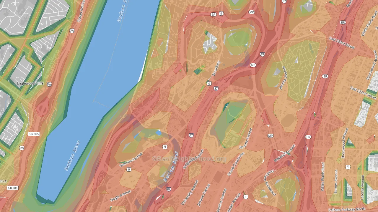 10463, NY Map of Noise Levels in 10463