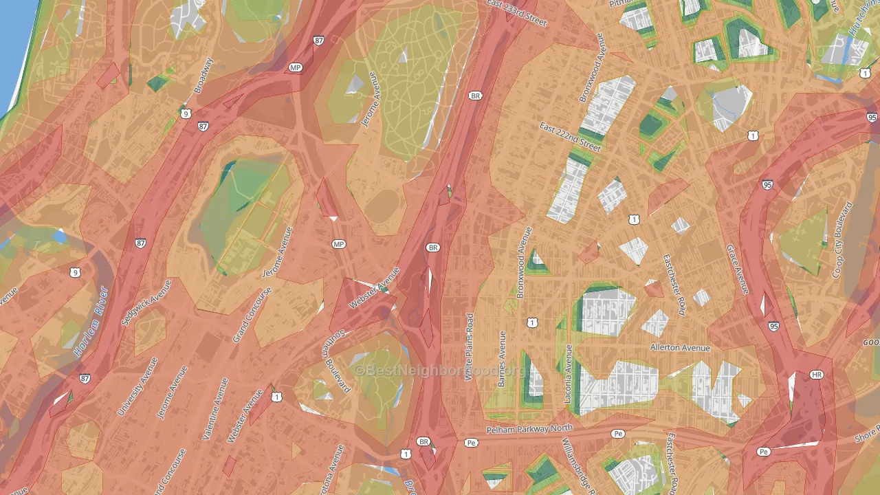 10467, NY Map of Noise Levels in 10467