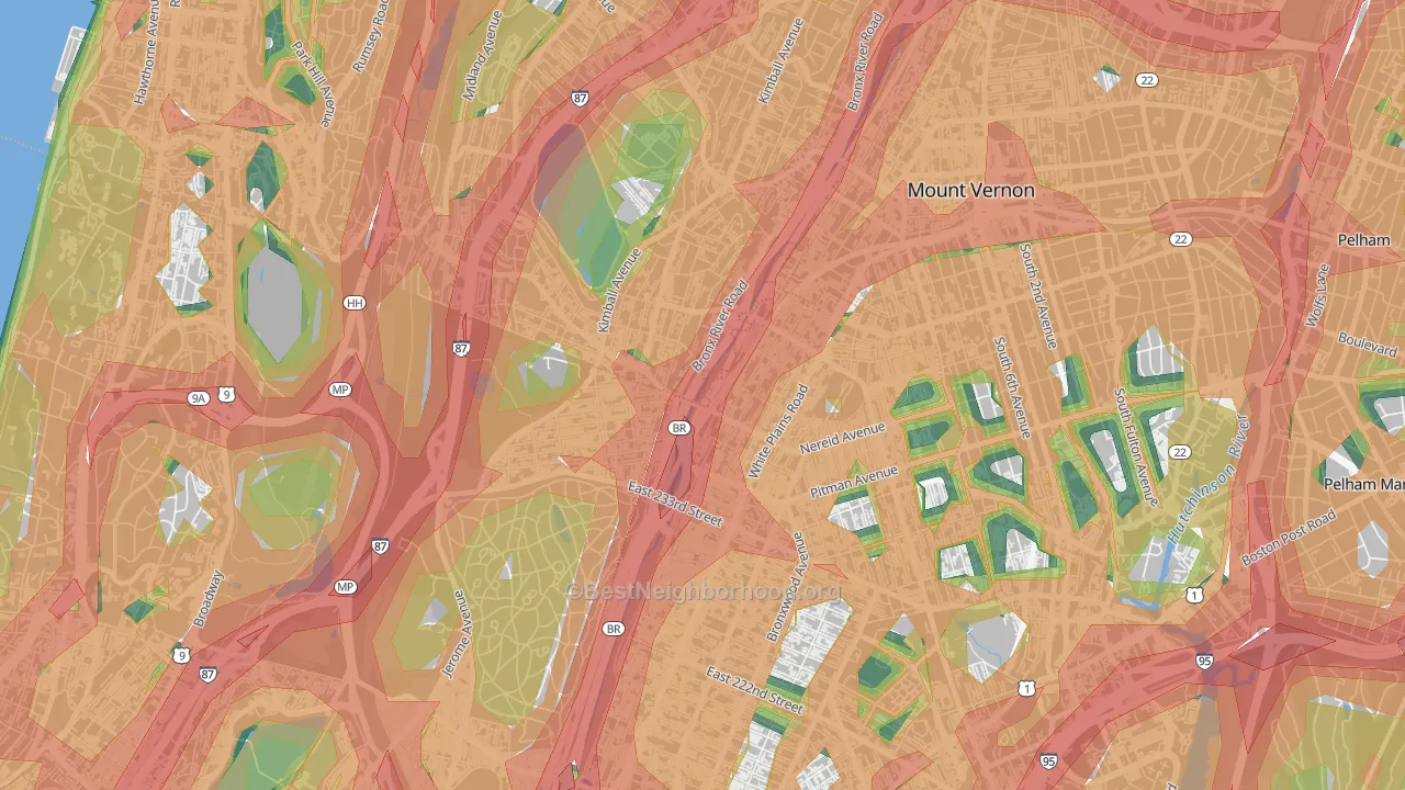 10470, NY Map of Noise Levels in 10470