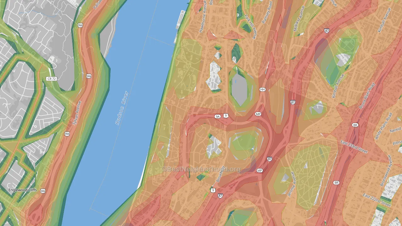 10471, NY Map of Noise Levels in 10471