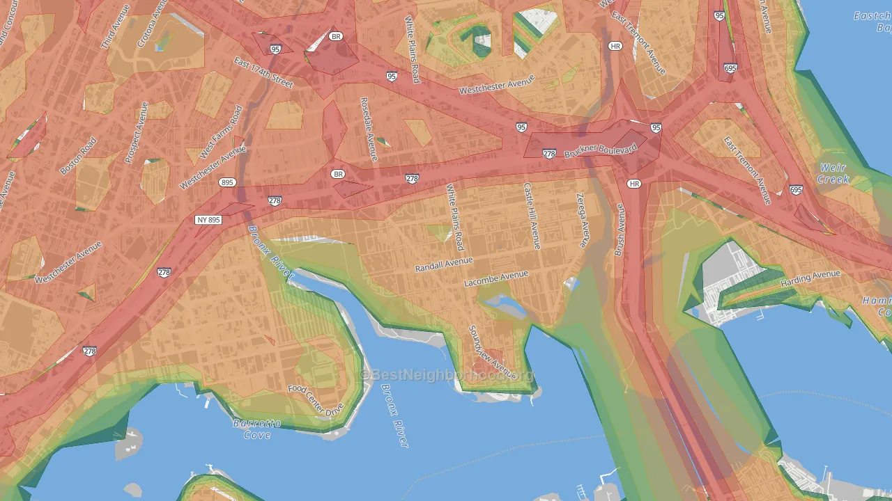 10473, NY Map of Noise Levels in 10473