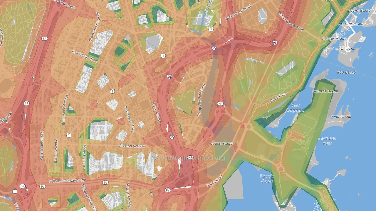 10475, NY Map of Noise Levels in 10475