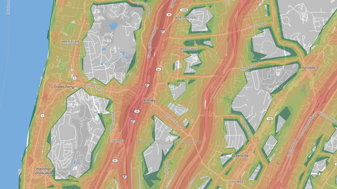 10502, NY Map of Noise Levels in 10502