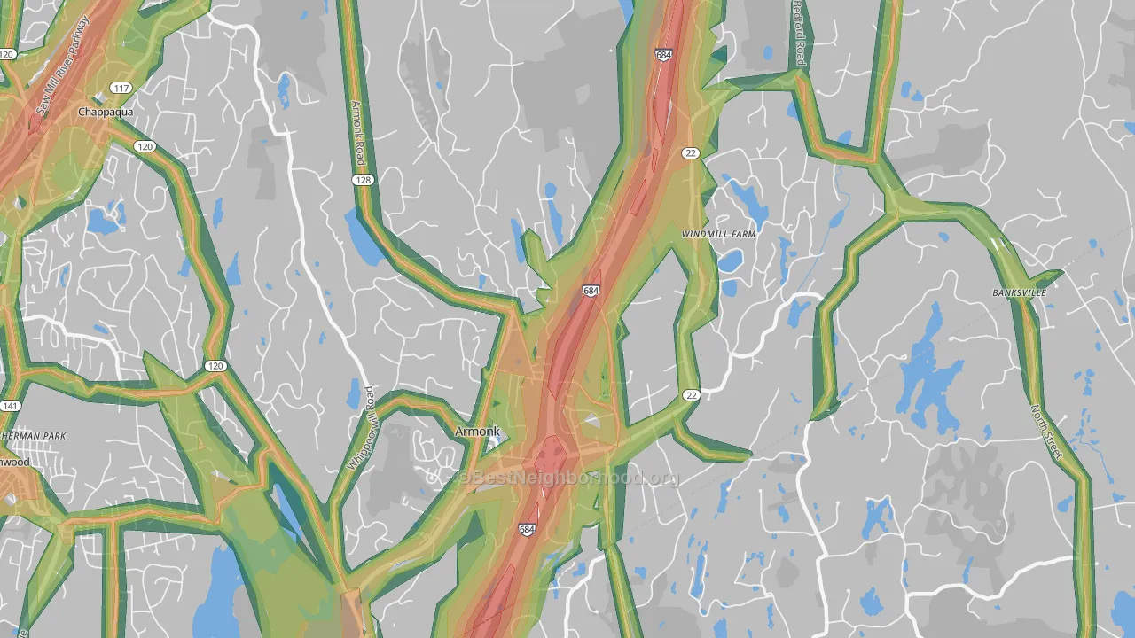 10504, NY Map of Noise Levels in 10504