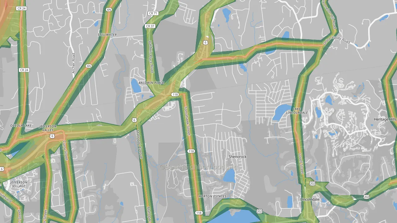 10505, NY Map of Noise Levels in 10505