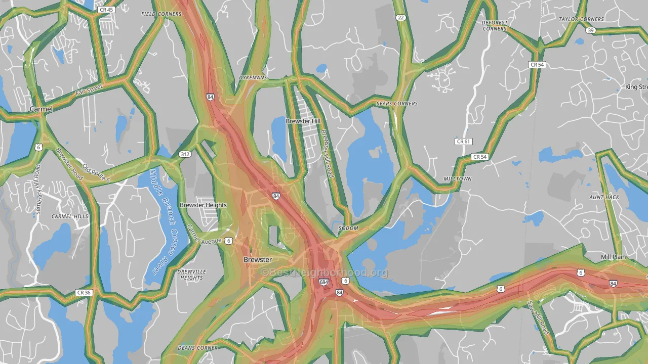 10509, NY Map of Noise Levels in 10509