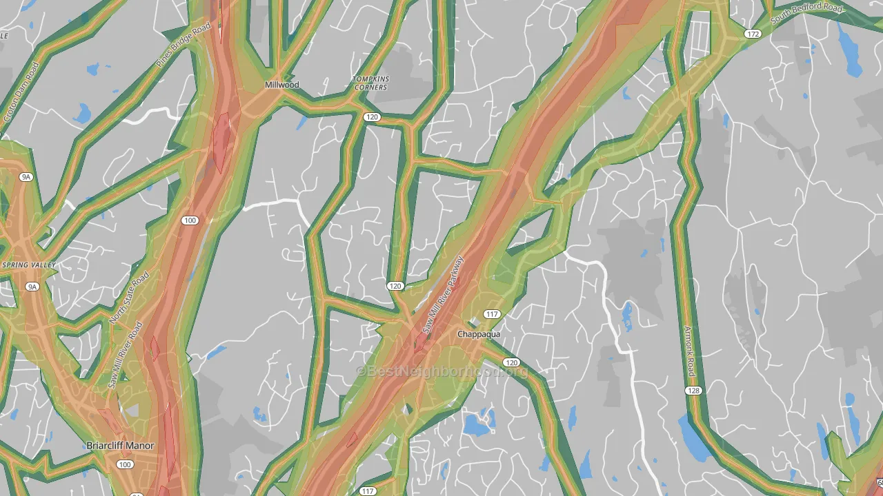10514, NY Map of Noise Levels in 10514