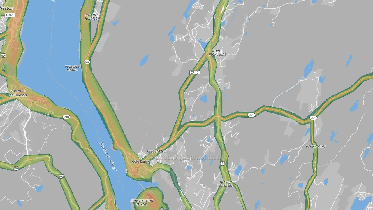 10516, NY Map of Noise Levels in 10516