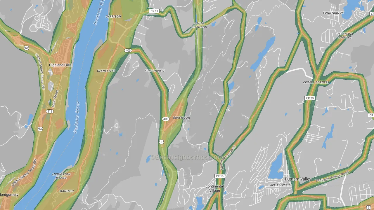 10524, NY Map of Noise Levels in 10524
