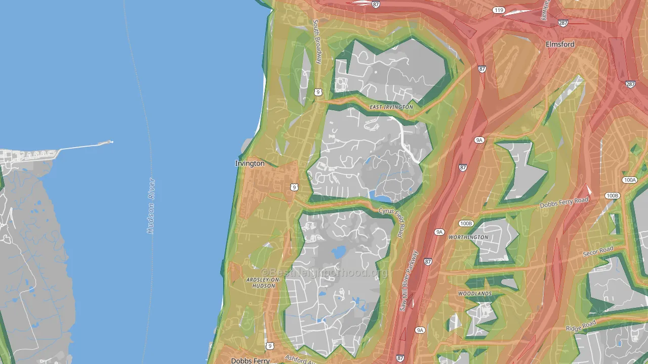10533, NY Map of Noise Levels in 10533
