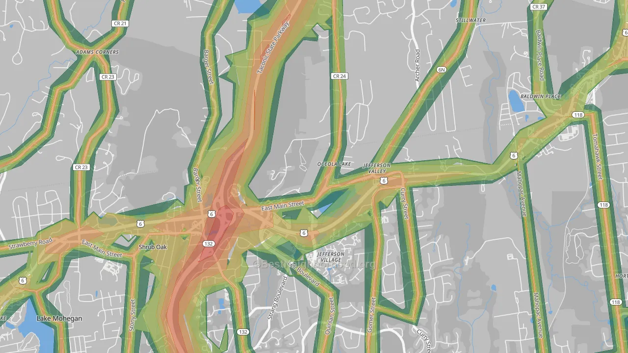 10535, NY Map of Noise Levels in 10535