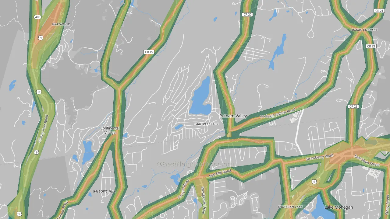 10537, NY Map of Noise Levels in 10537