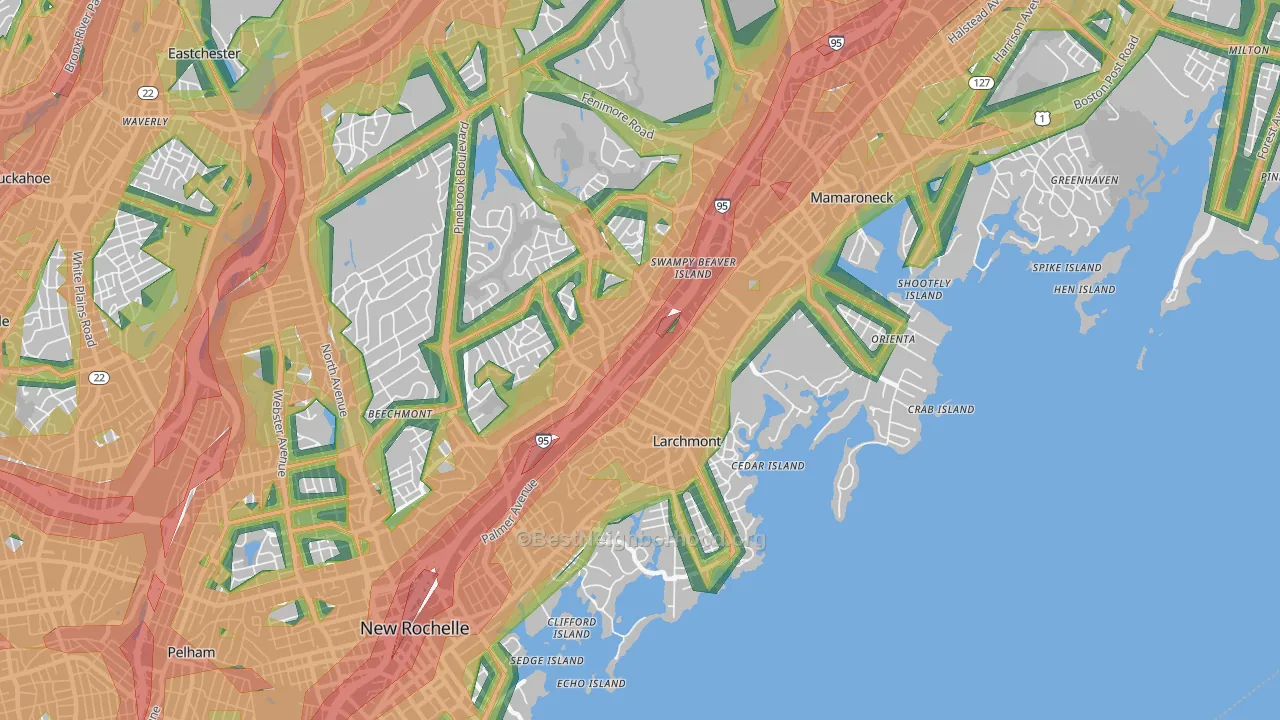 10538, NY Map of Noise Levels in 10538