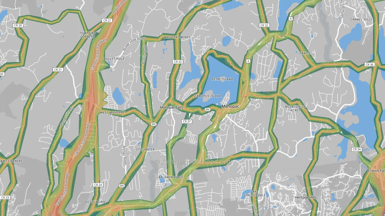 10541, NY Map of Noise Levels in 10541