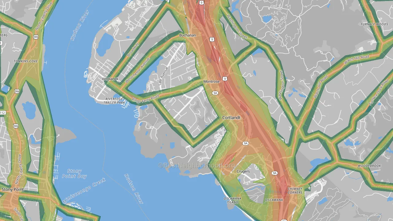 10548, NY Map of Noise Levels in 10548