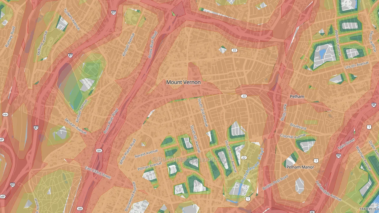 10550, NY Map of Noise Levels in 10550