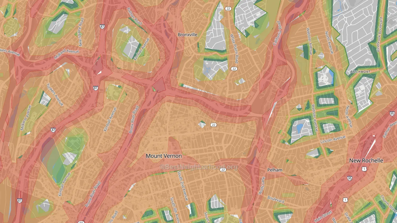 10552, NY Map of Noise Levels in 10552