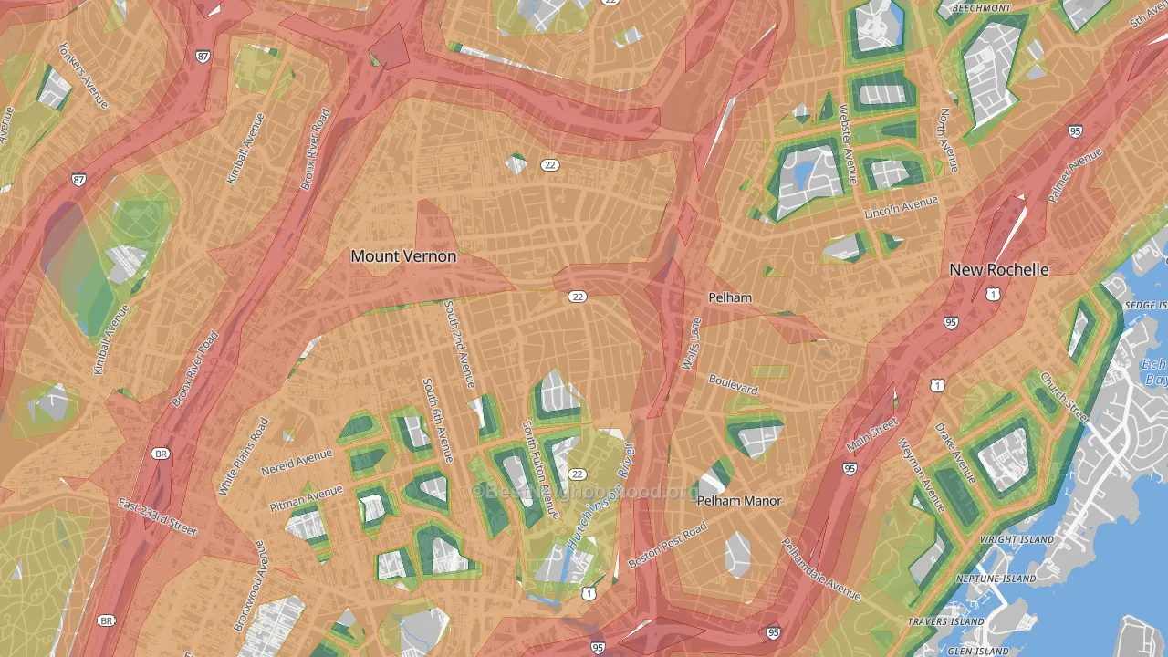10553, NY Map of Noise Levels in 10553