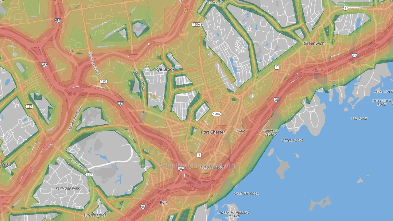 10573, NY Map of Noise Levels in 10573