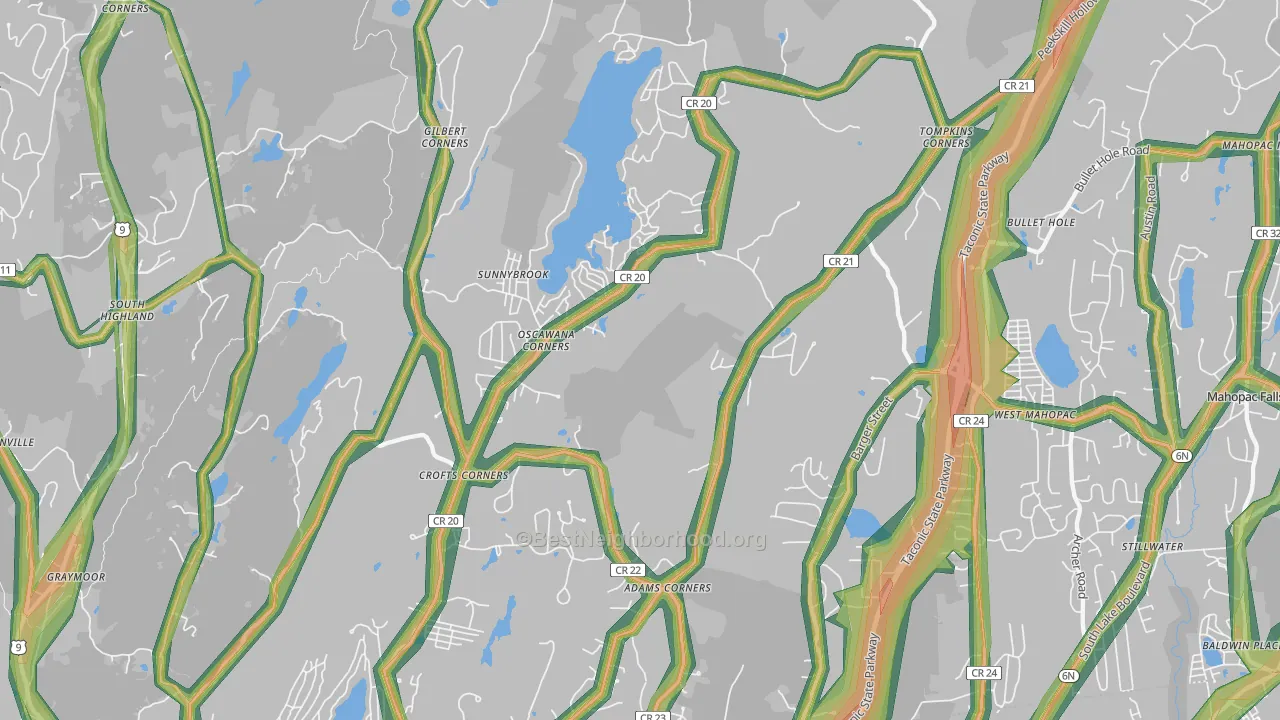 10579, NY Map of Noise Levels in 10579