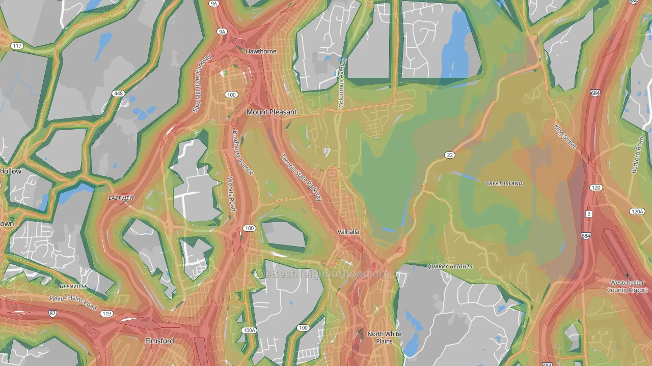 10595, NY Map of Noise Levels in 10595