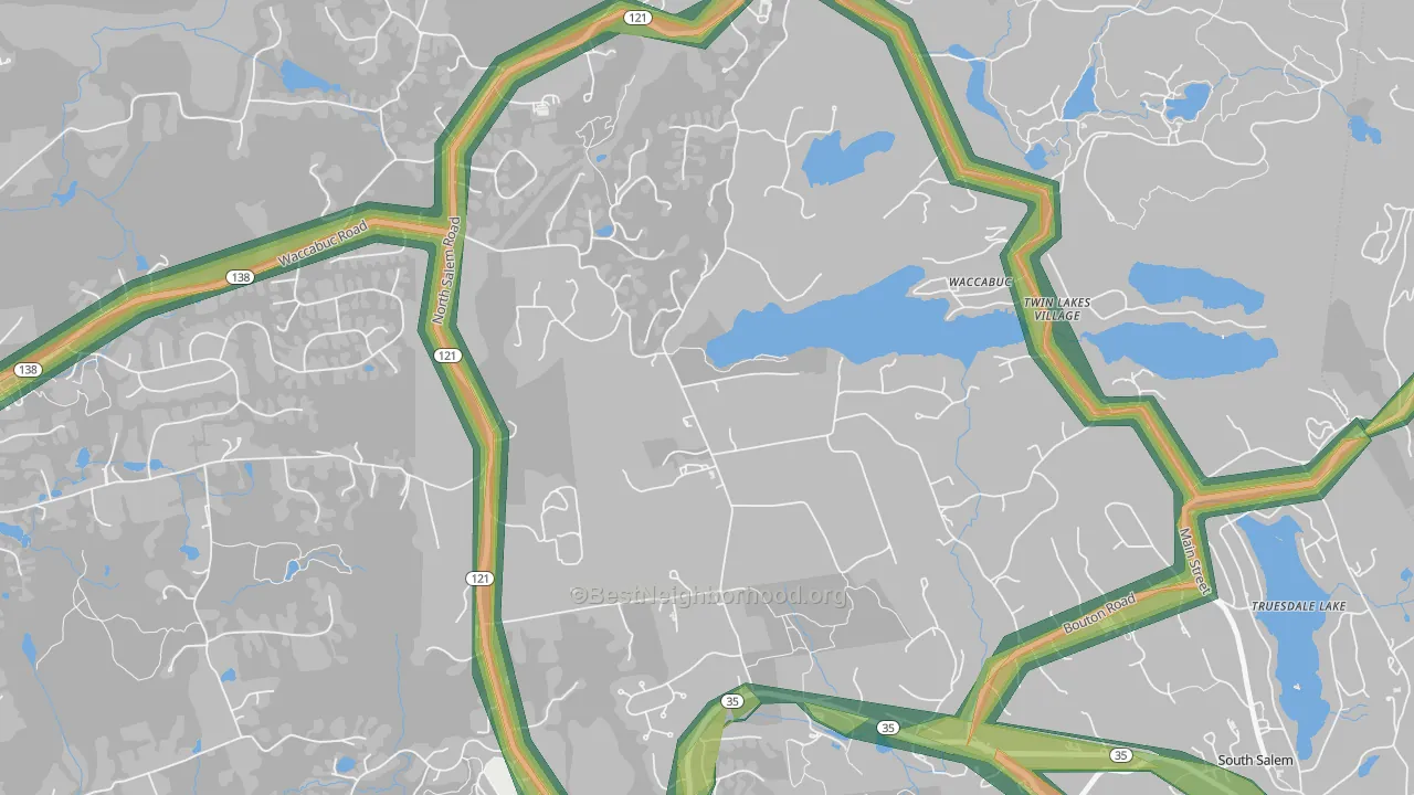 10597, NY Map of Noise Levels in 10597