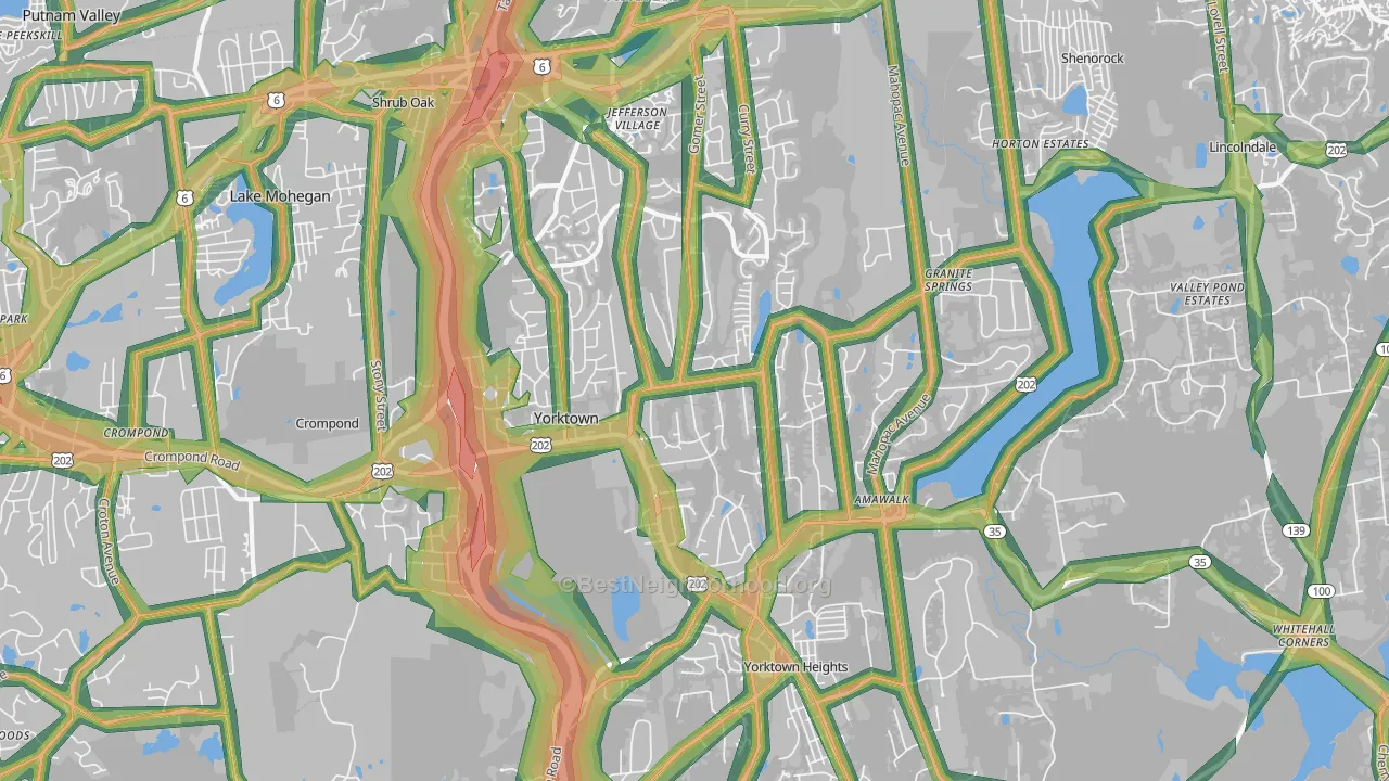 10598, NY Map of Noise Levels in 10598