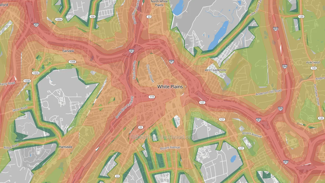 10601, NY Map of Noise Levels in 10601