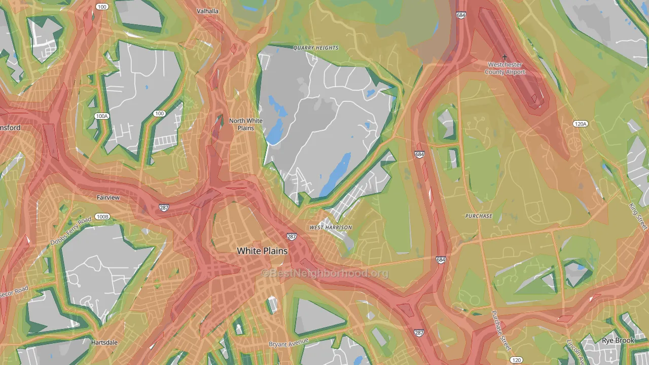 10604, NY Map of Noise Levels in 10604