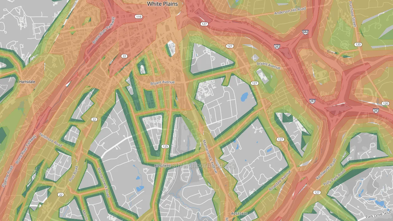 10605, NY Map of Noise Levels in 10605