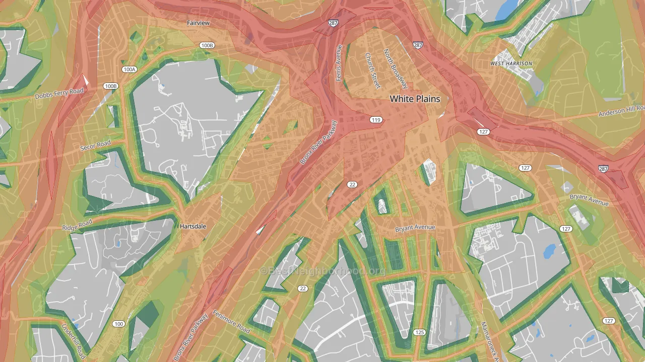 10606, NY Map of Noise Levels in 10606