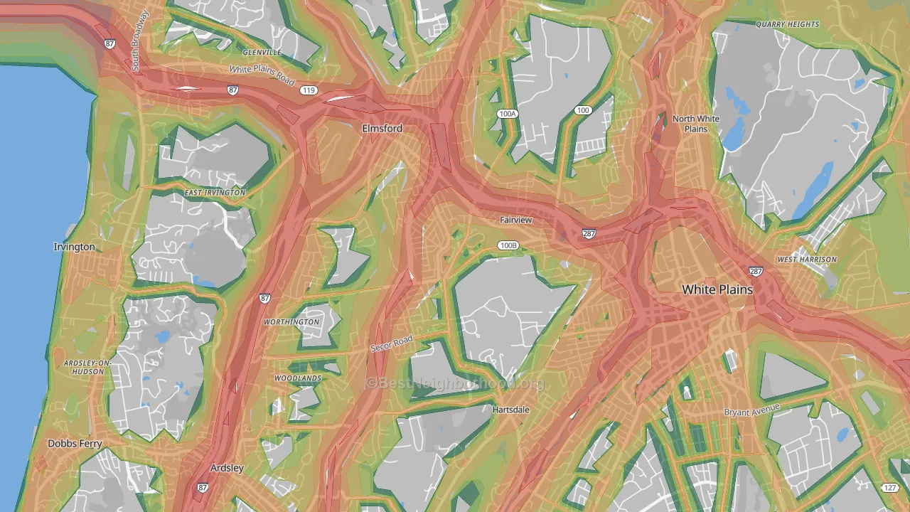 10607, NY Map of Noise Levels in 10607