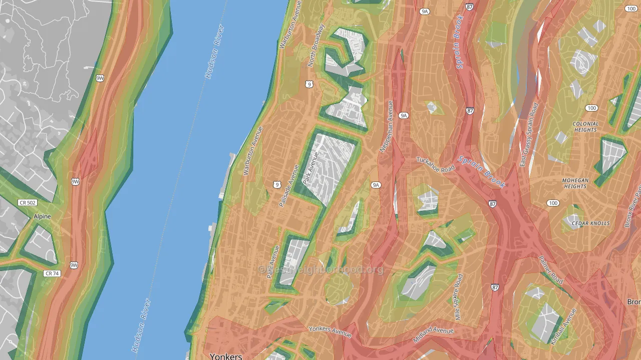 10703, NY Map of Noise Levels in 10703