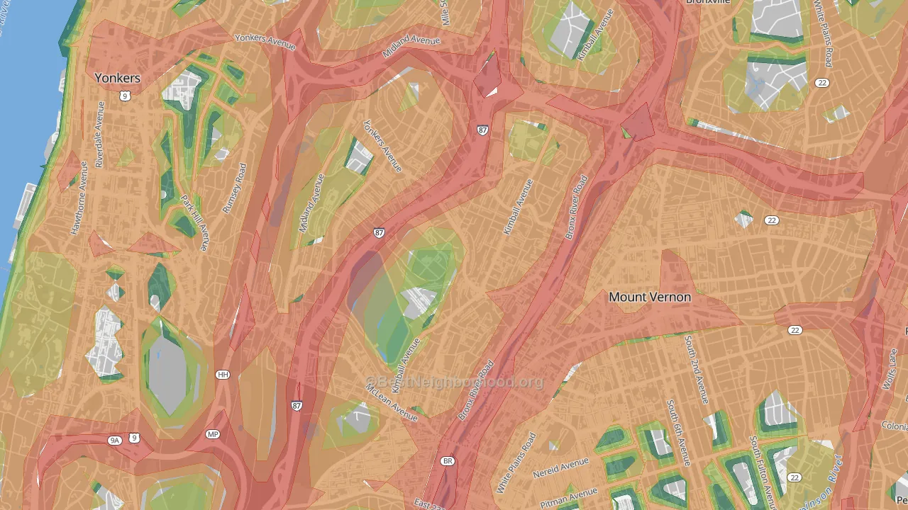 10704, NY Map of Noise Levels in 10704