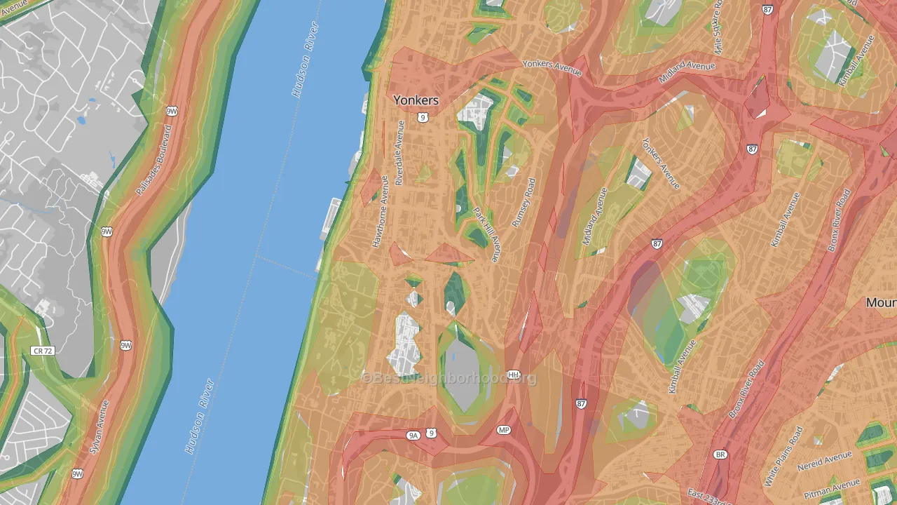 10705, NY Map of Noise Levels in 10705