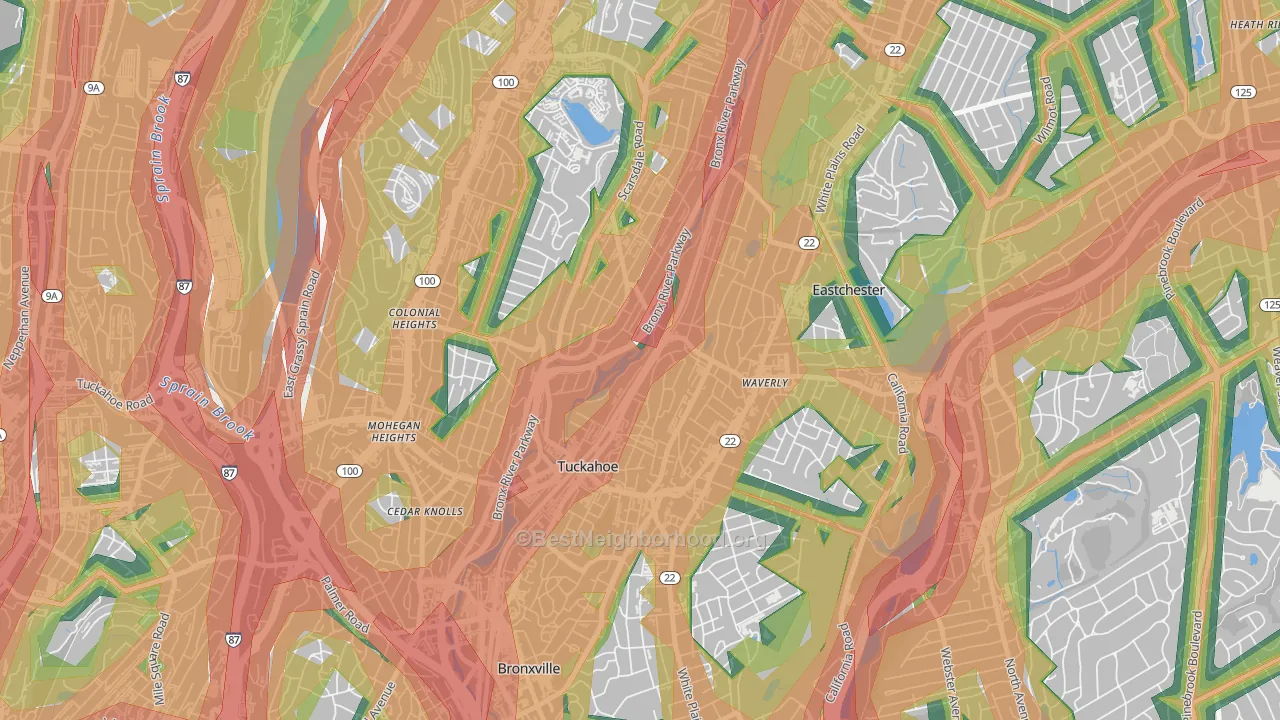 10707, NY Map of Noise Levels in 10707
