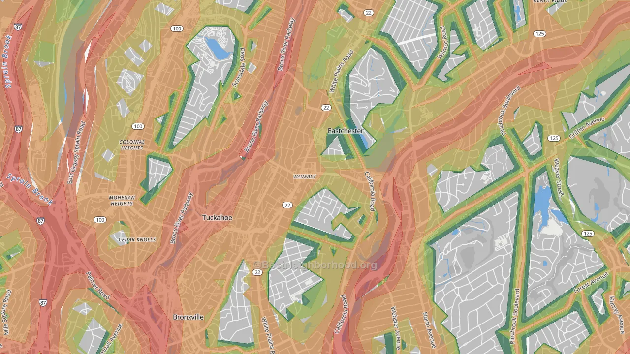 10709, NY Map of Noise Levels in 10709
