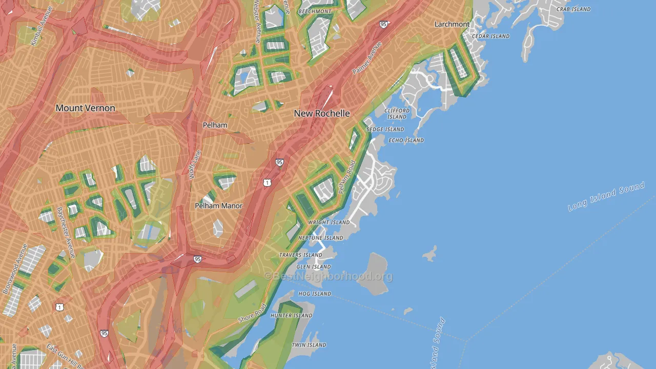 10805, NY Map of Noise Levels in 10805