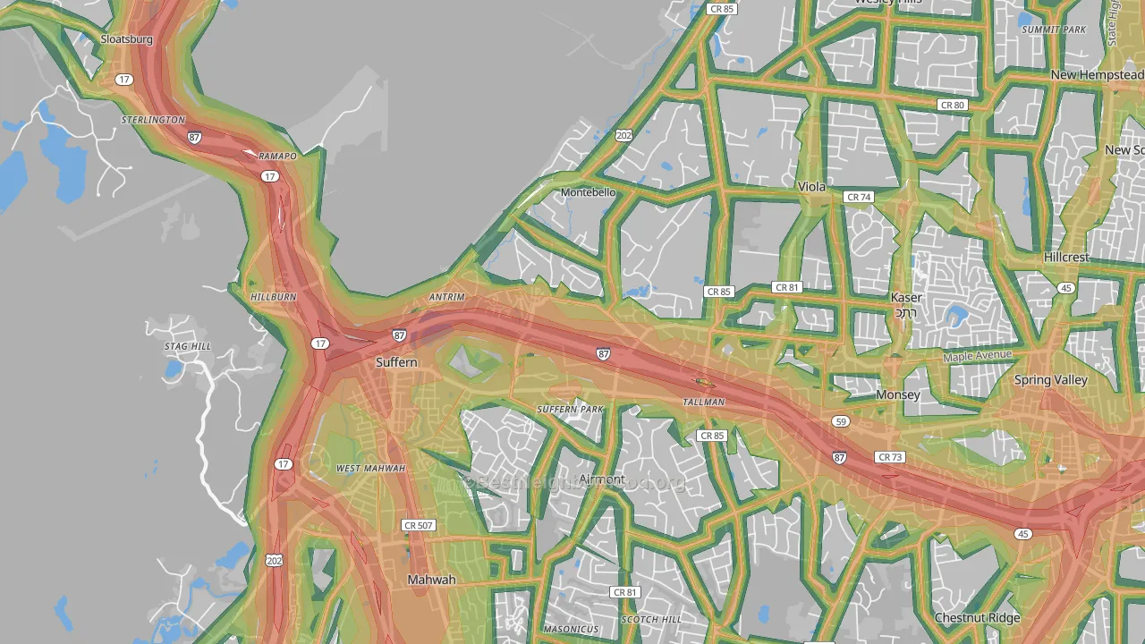 10901, NY Map of Noise Levels in 10901