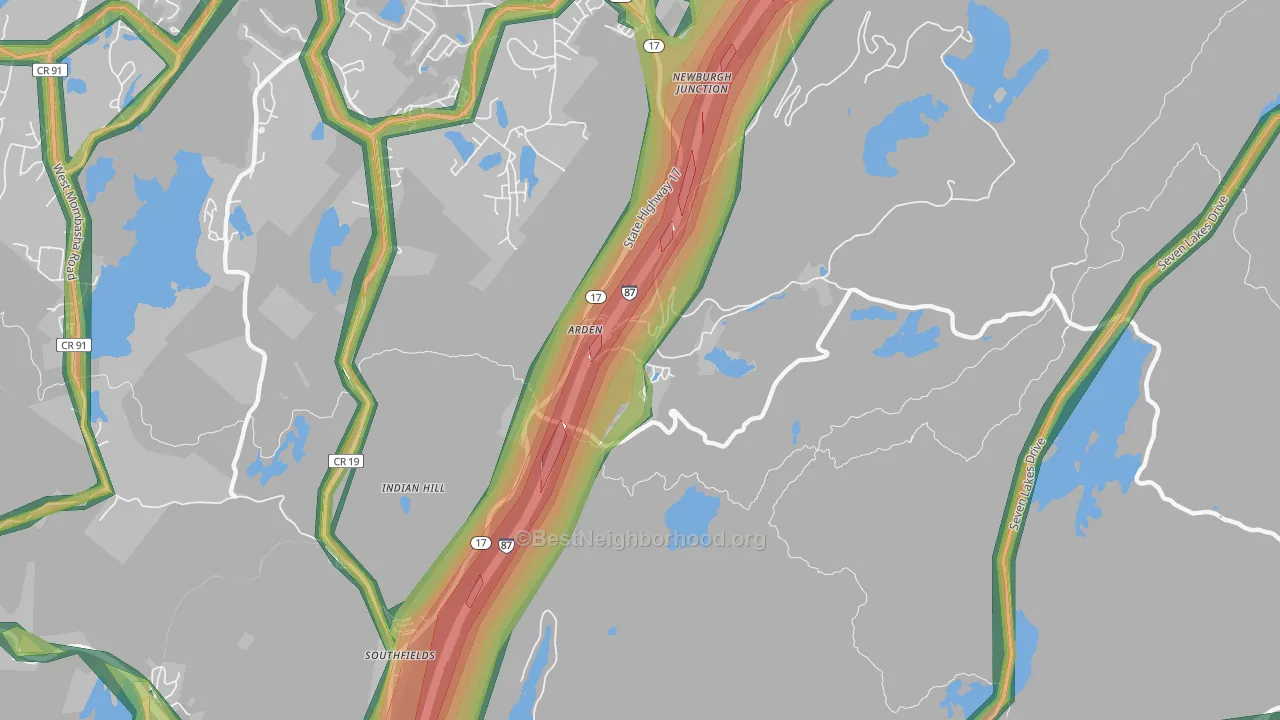 10910, NY Map of Noise Levels in 10910