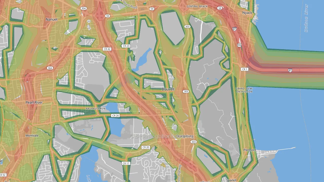10913, NY Map of Noise Levels in 10913